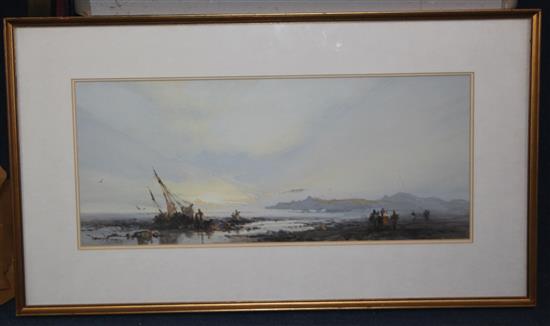 Frank Wasley (1848-1934) The Wreck, Berwickshire, 9 x 21in.